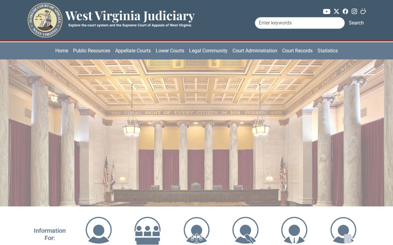 Hampshire County deed research starting point at the West Virginia state courts gateway