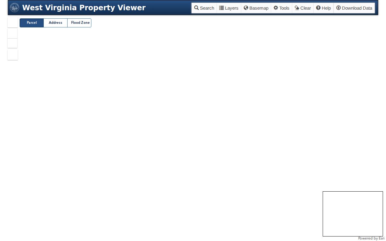 Hampshire County parcel map and assessment layers in the West Virginia Property Viewer